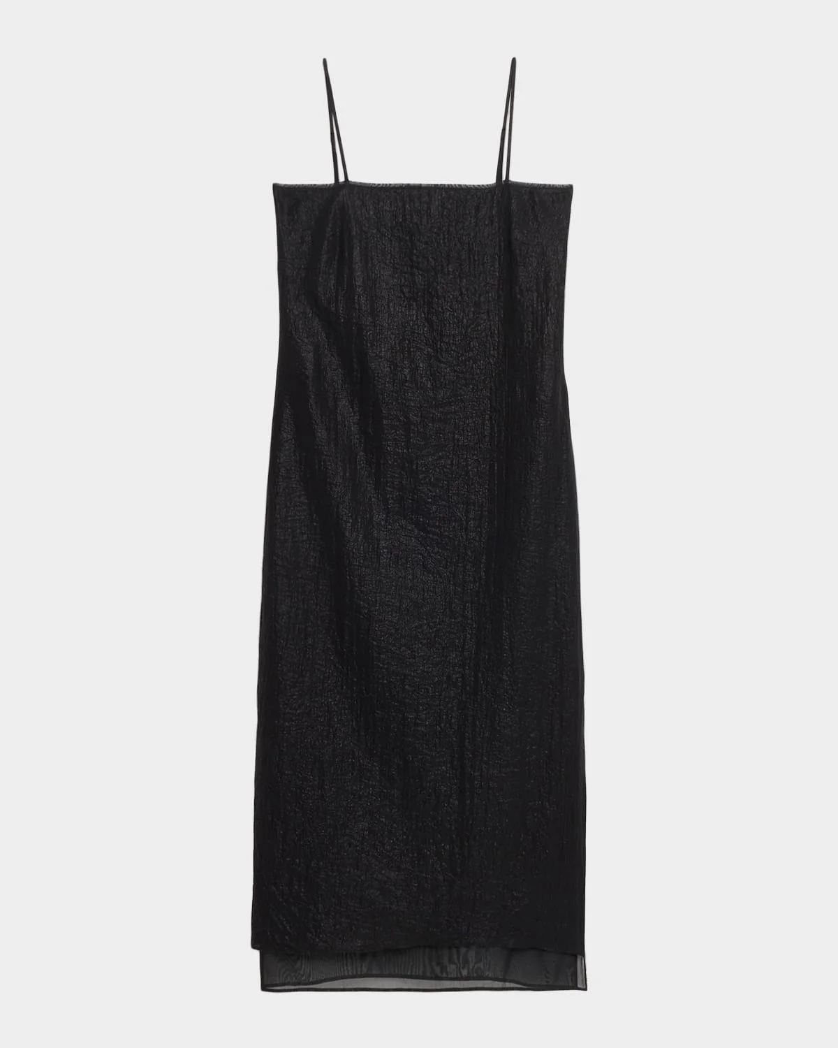 Suki Sleeveless Crinkled Organza Midi Slip Dress - 1