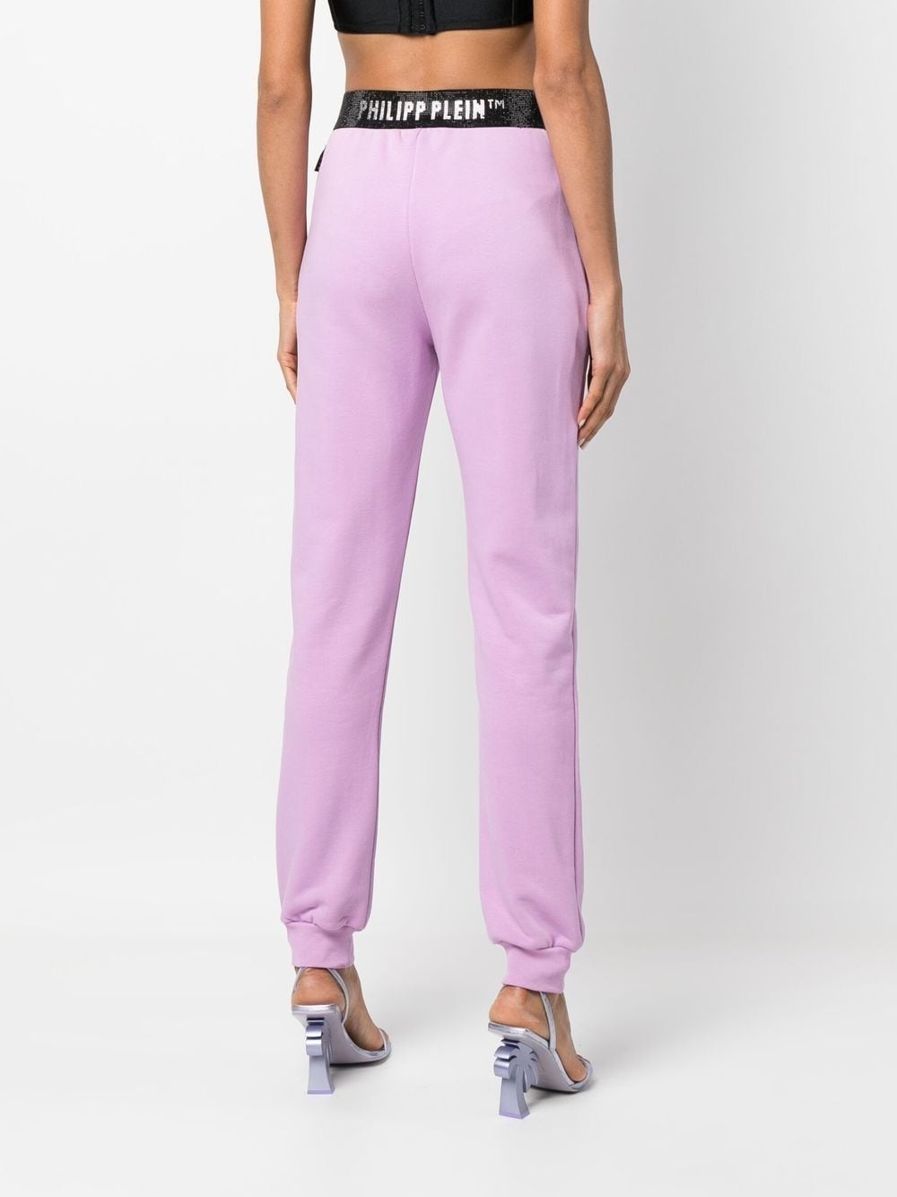 logo-waistband track trousers - 4