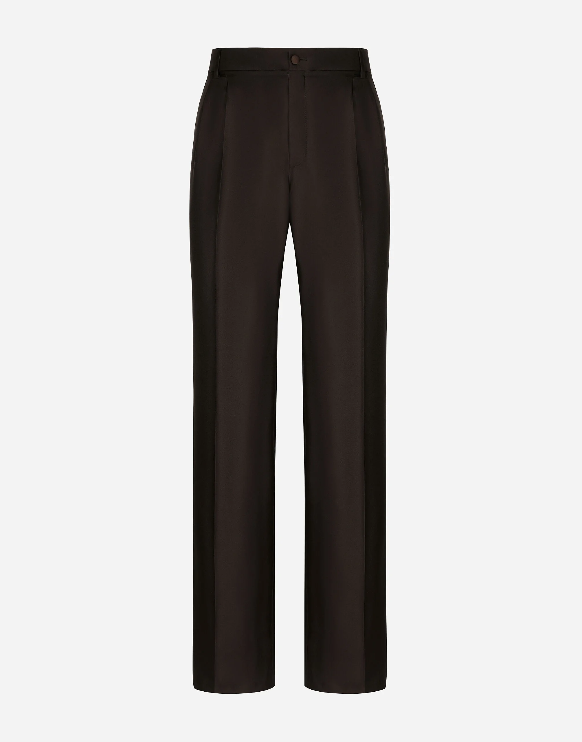 Tailored silk pants with darts - 1