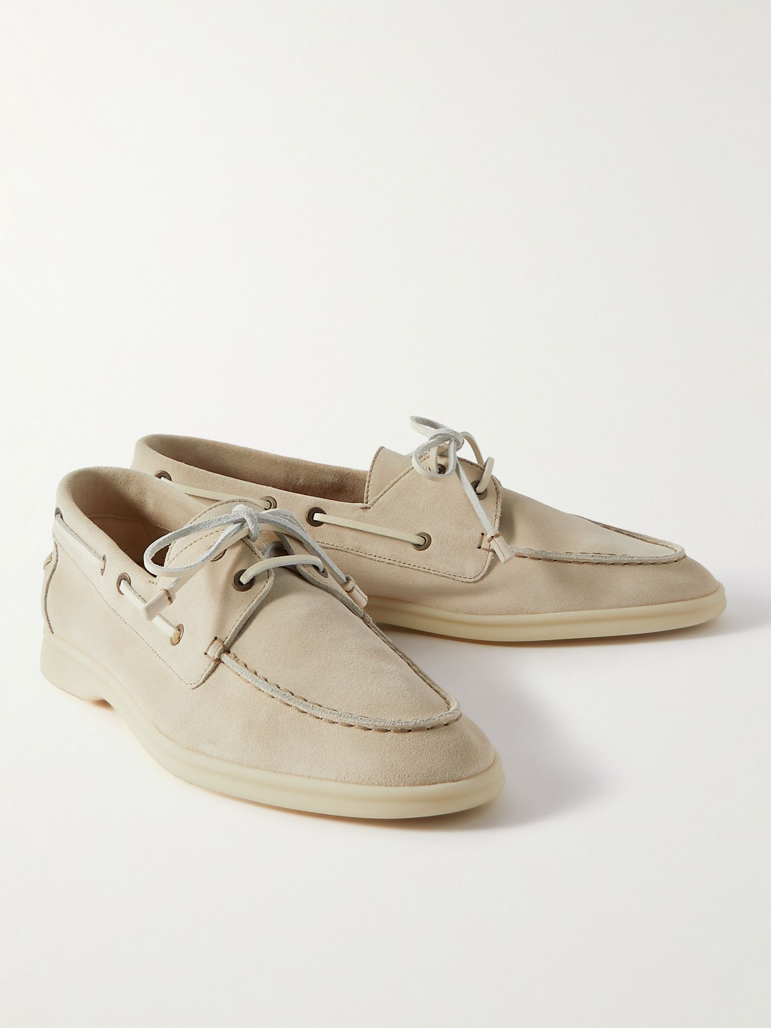 Sea-Sail Walk Suede Boat Shoes Off-white - 4