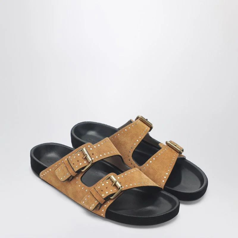 Isabel Marant Lennyo Sandals In Hazelnut Suede Women - 1