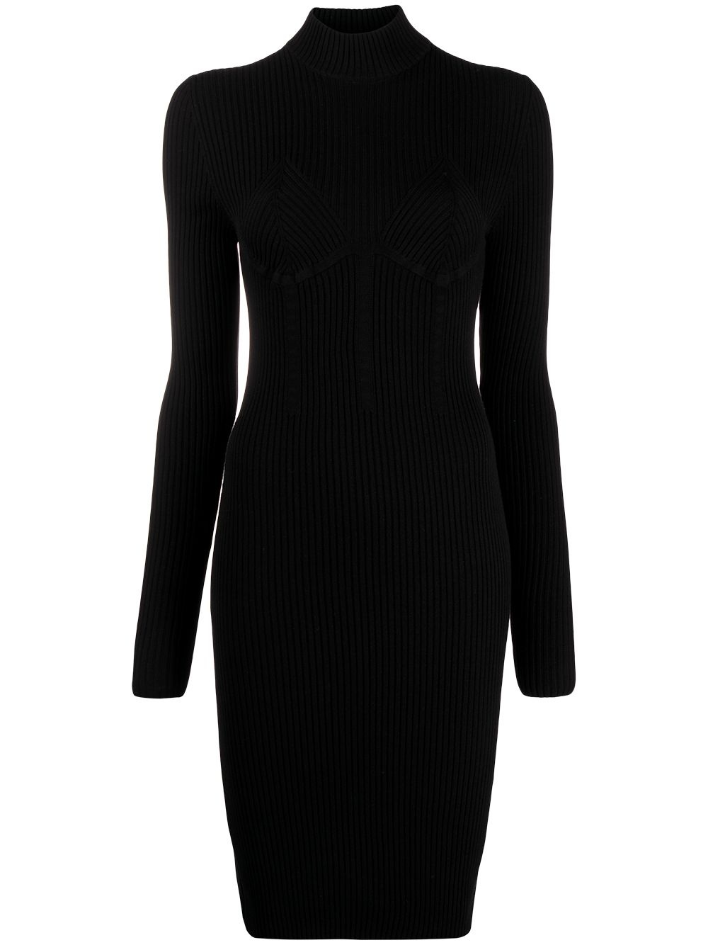 ribbed knit dress - 1