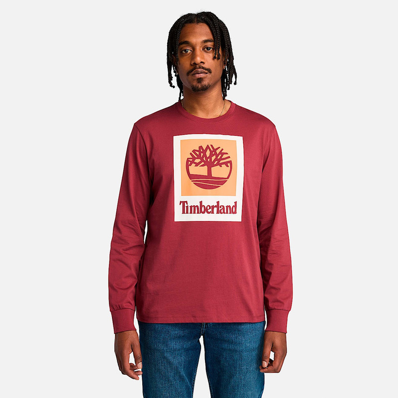 Timberland Men's Stack Logo Colored Long Sleeve Tee outlook