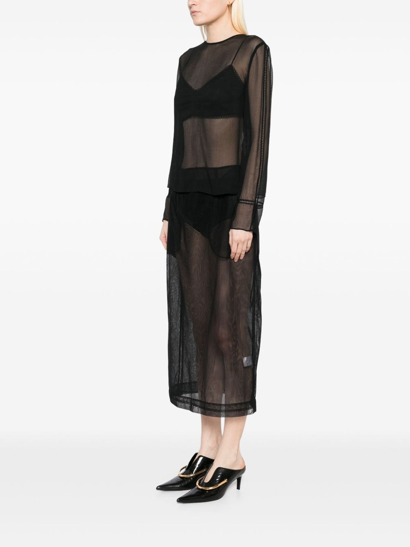 chiffon lace-trim blouse 3