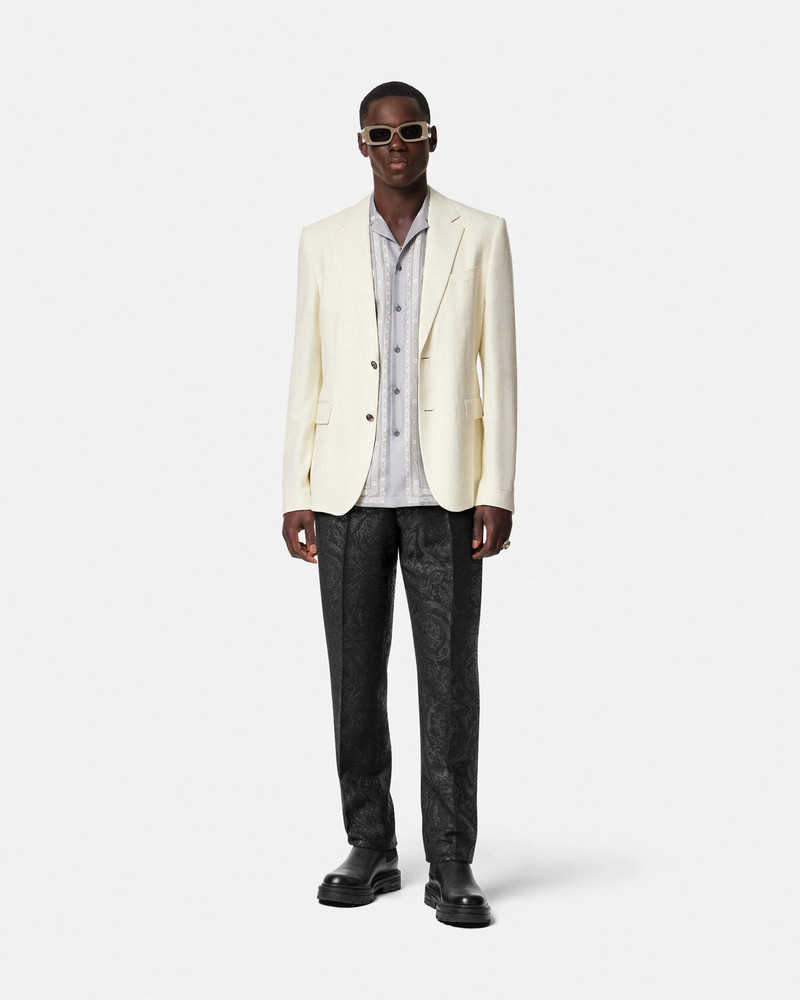 VERSACE Wool-Blend Formal Pants outlook