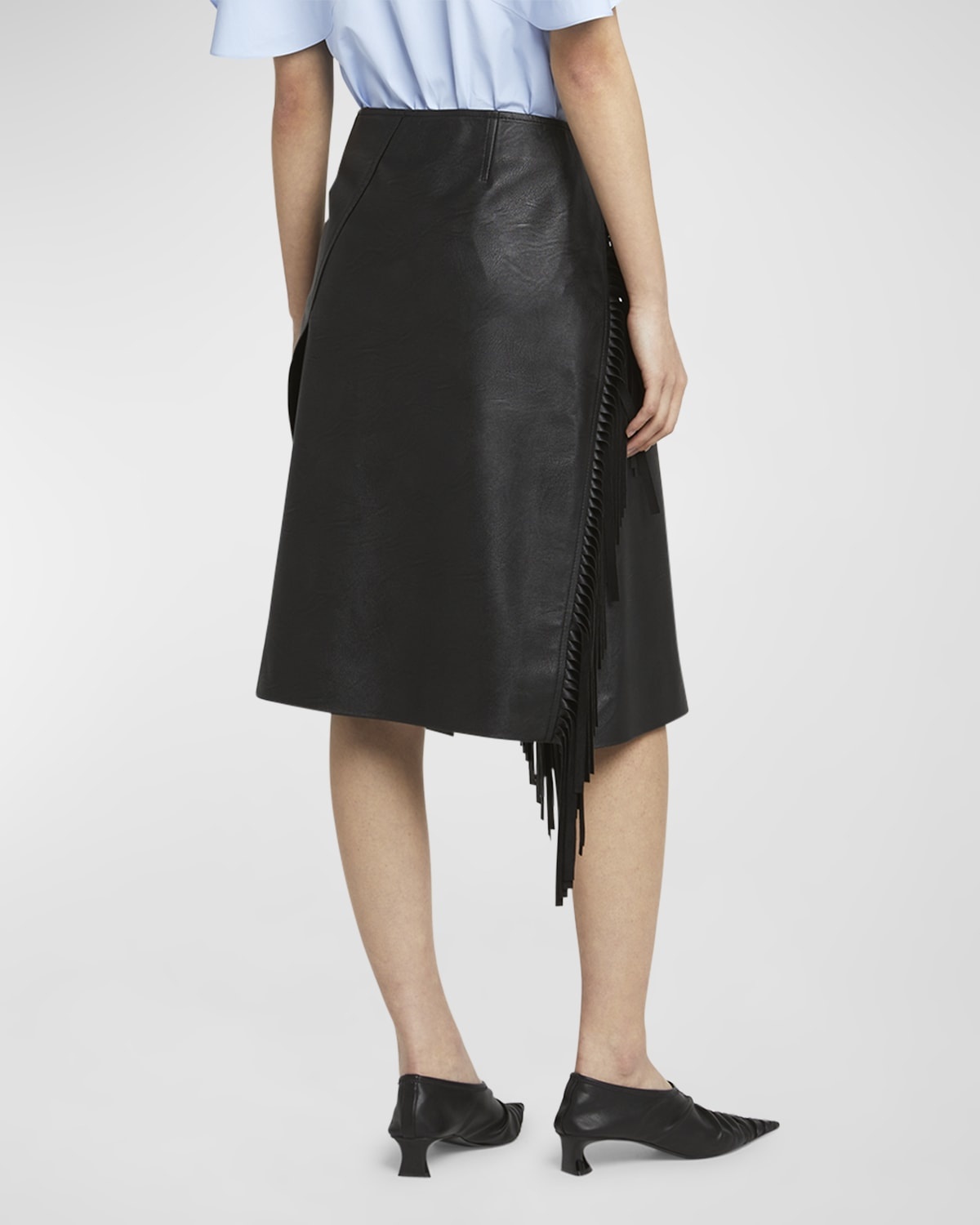 Alter Mat Faux Leather Fringe Skirt - 6