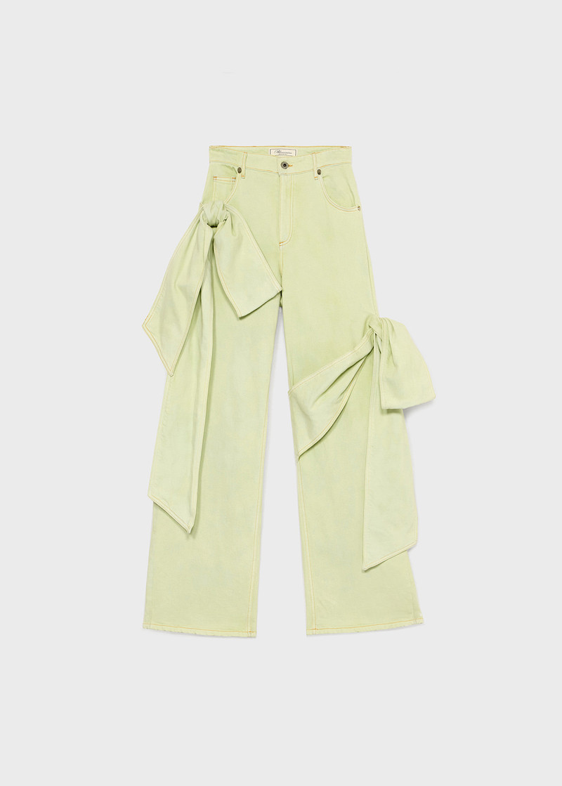 BOY FIT JEANS WITH KNOTTED SASHES - 1