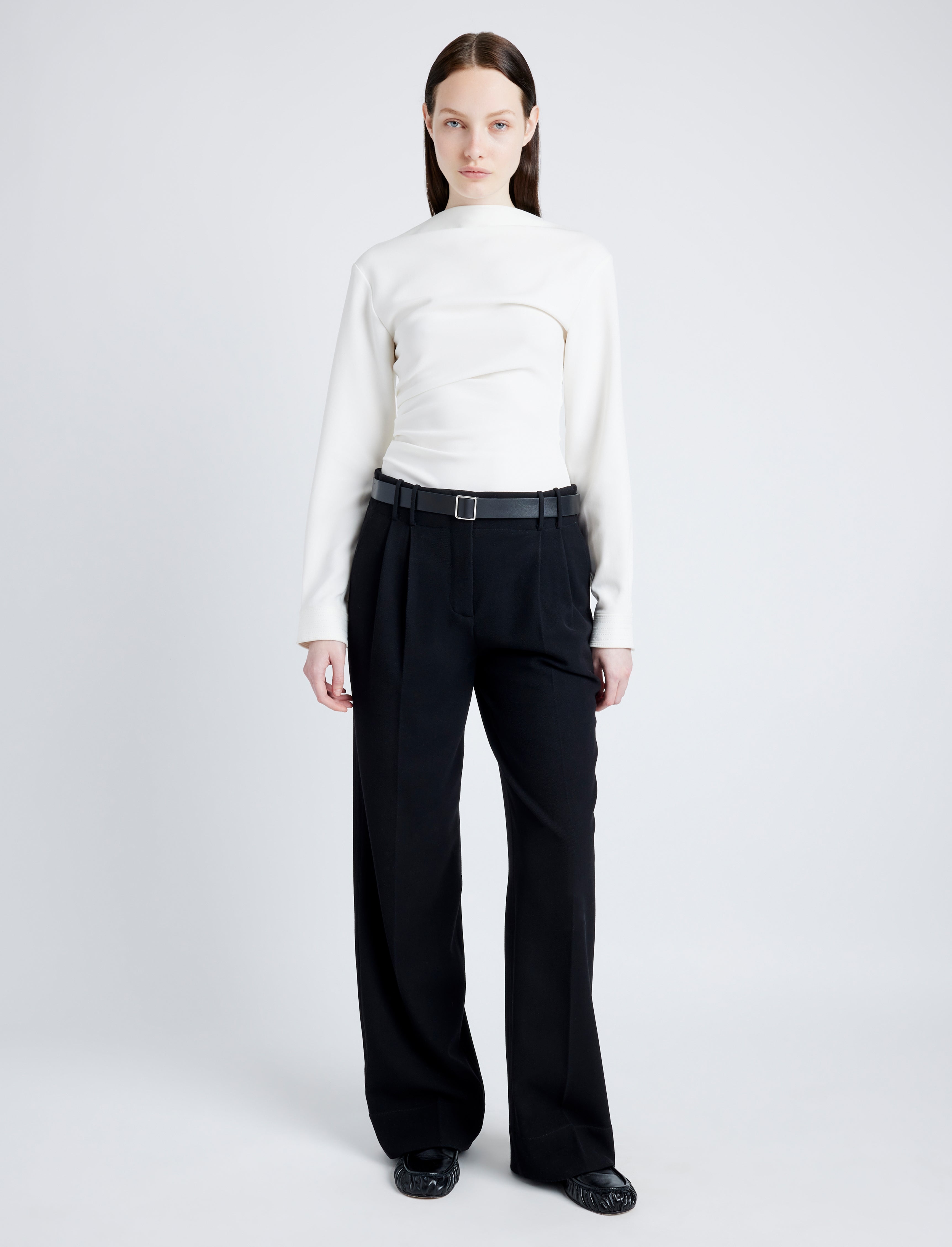 Uma Pants in Melange Twill Suiting - 2