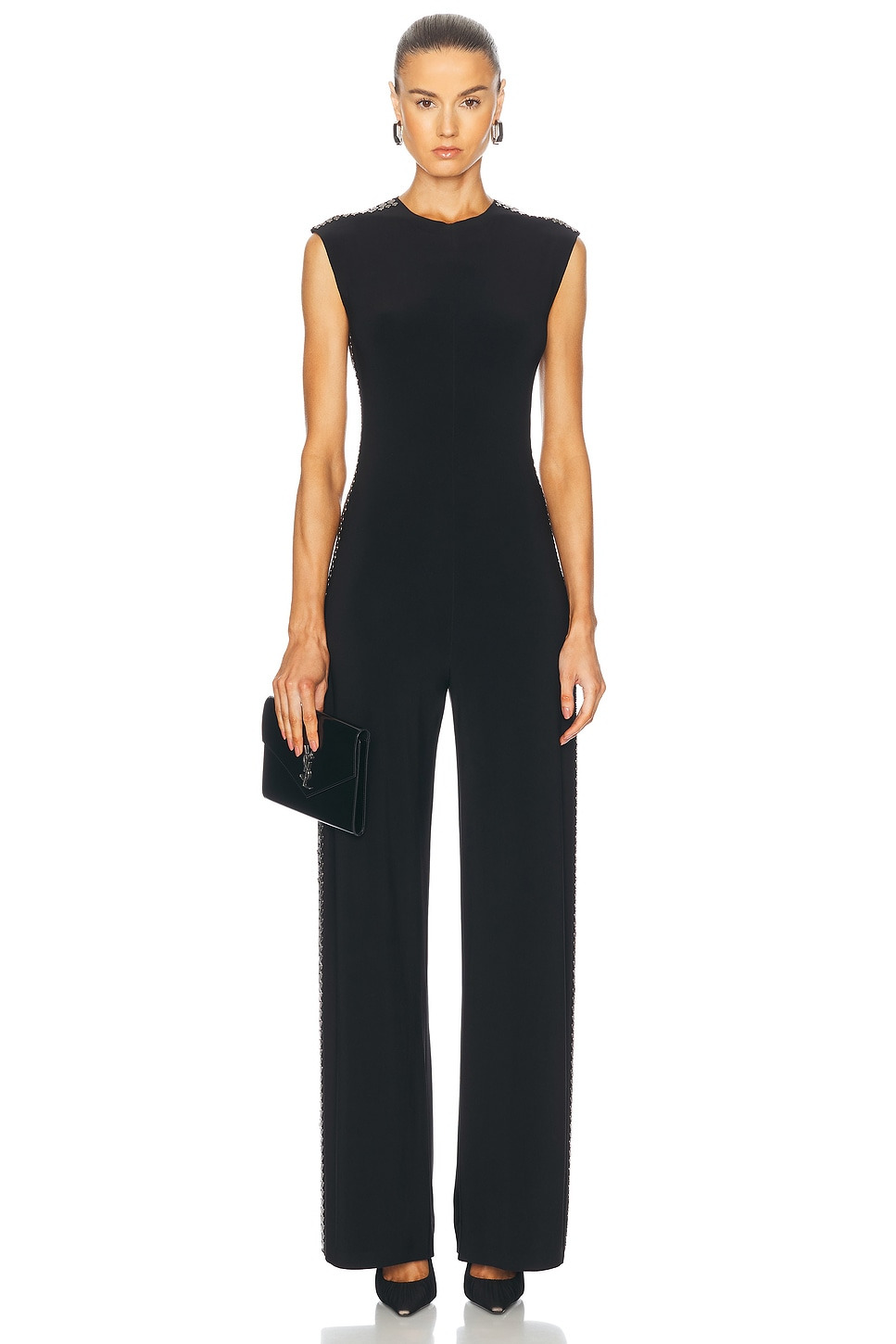 Gunmetal Stud Sleeveless Jumpsuit - 2