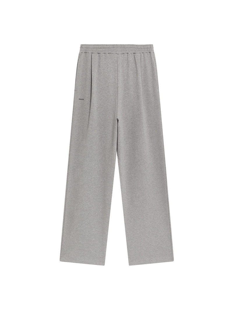 Womens Double Jersey Pleated Trousers - Grey Marl 1