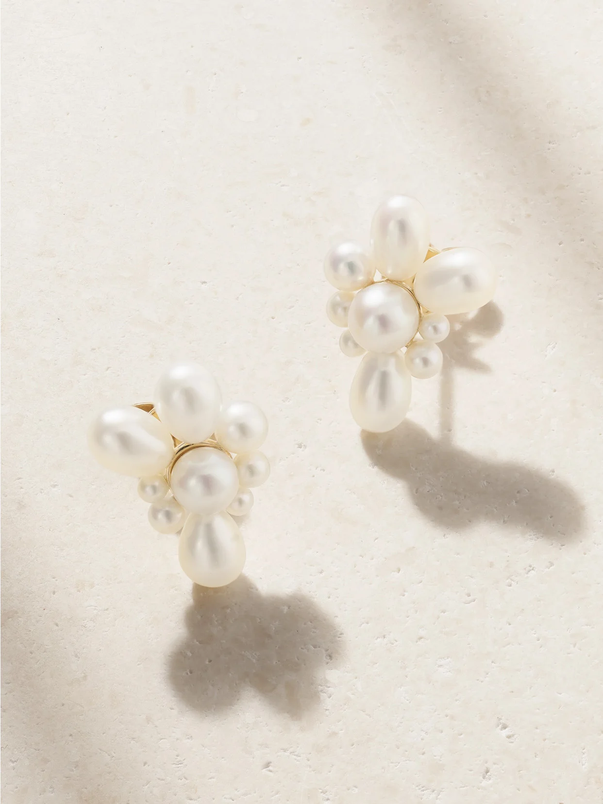 Petite Amis Fleur 14-karat Recycled Gold Pearl Earrings - 1