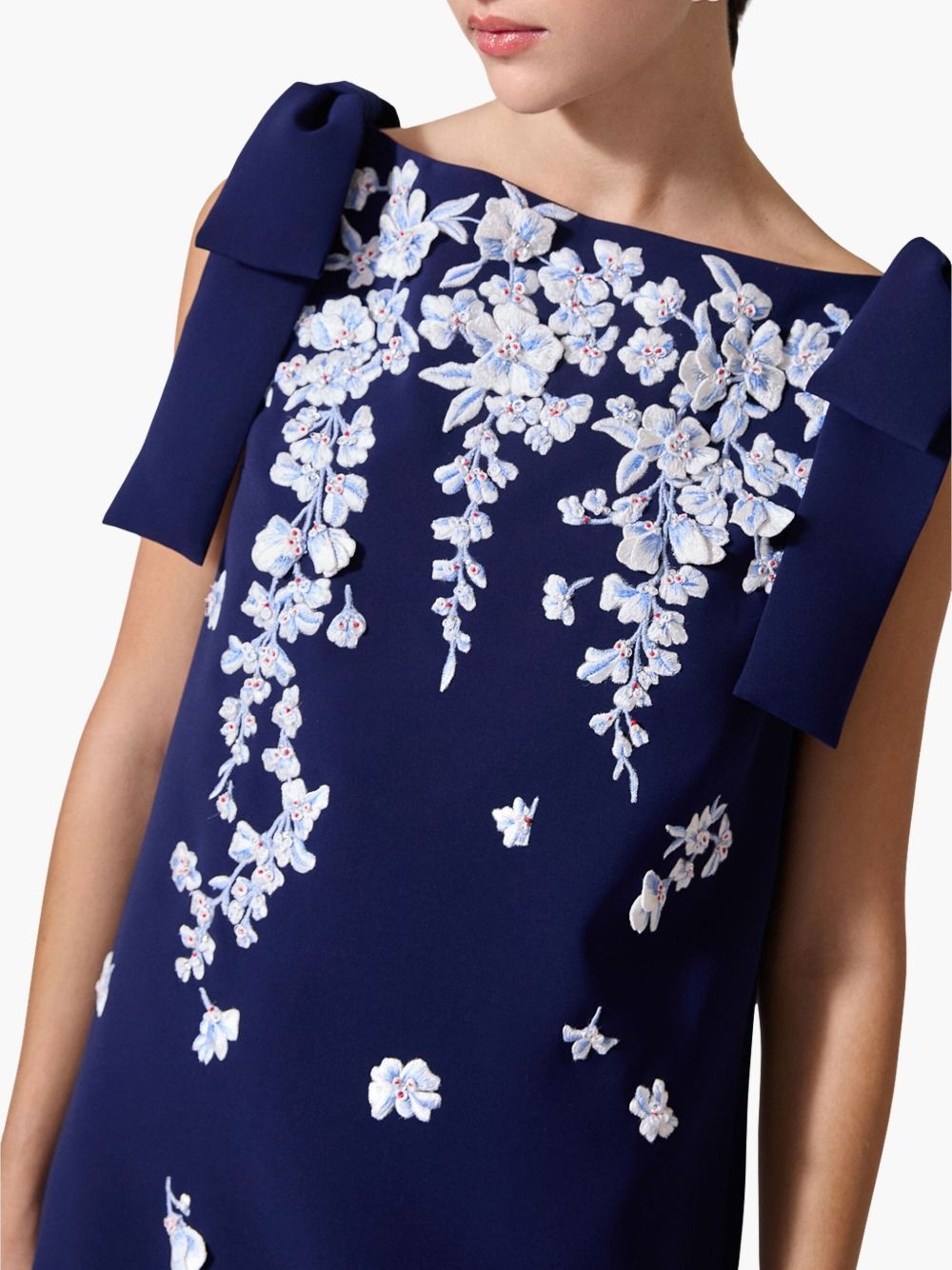 floral embroidered shift dress - 4