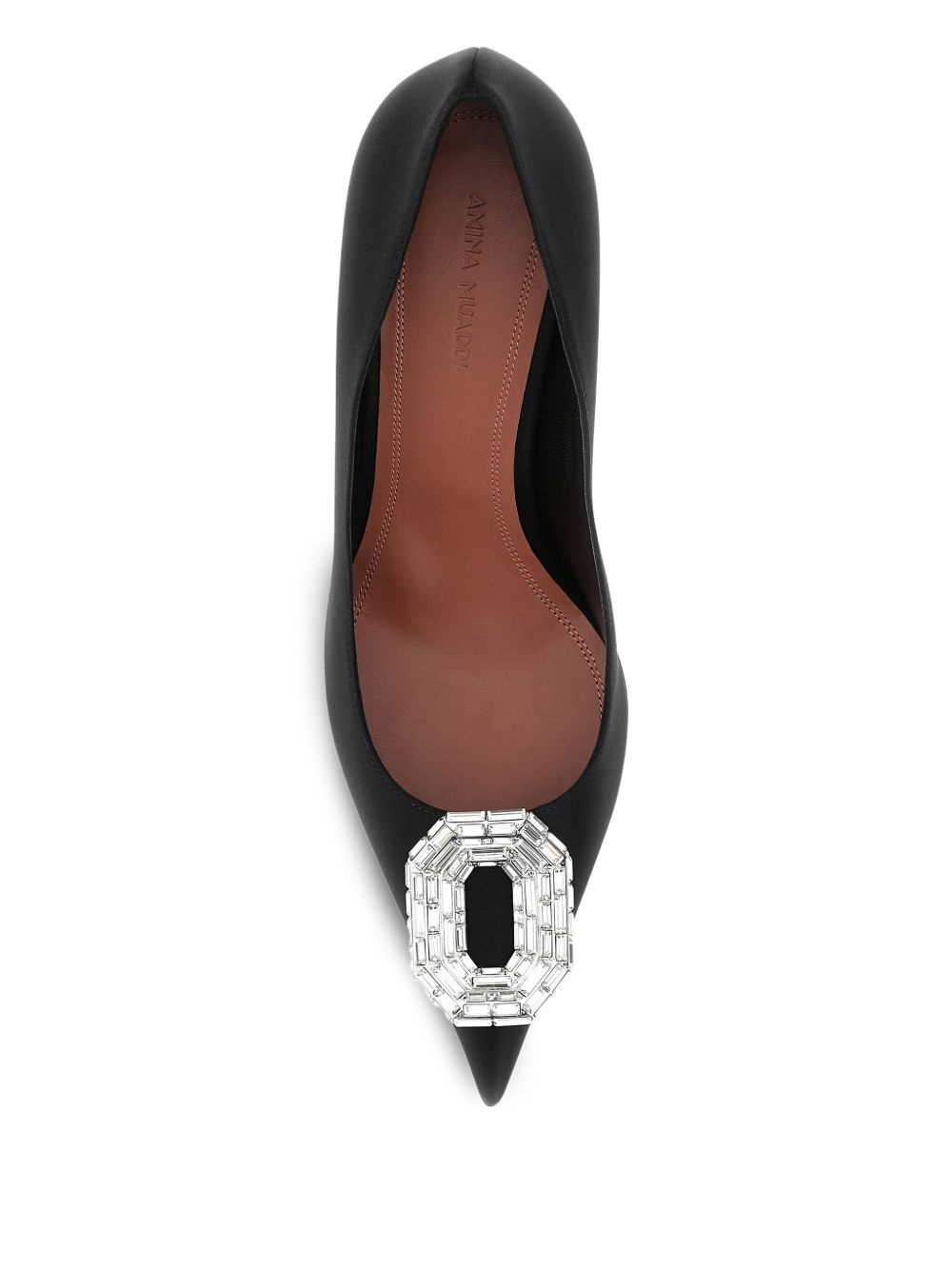 90mm Camelia embellished satin pumps - 4