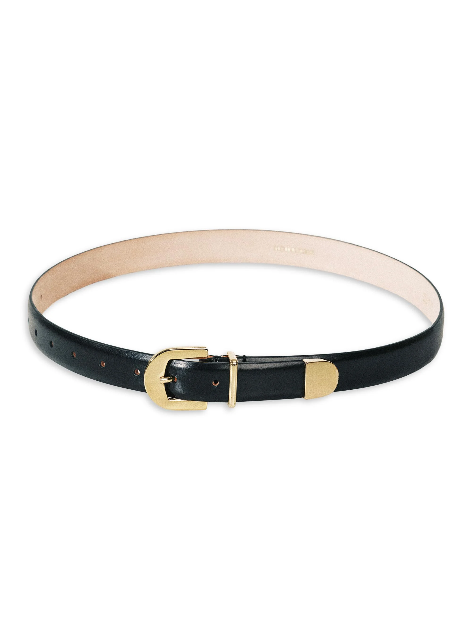 Women's Resort The Indus Gold Leather Belt - Black Gold - 1