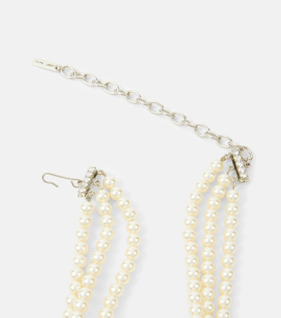 Jennifer Behr Gretna crystal and faux pearl necklace outlook