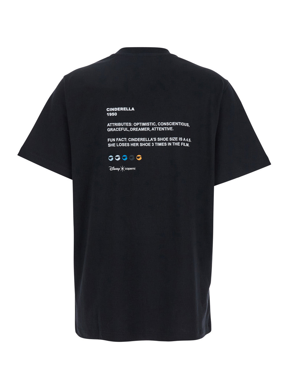 Coperni Women 'Cinderella' Black T-Shirt With Logo Printed On The Front And Print On The Back In Cot - 2