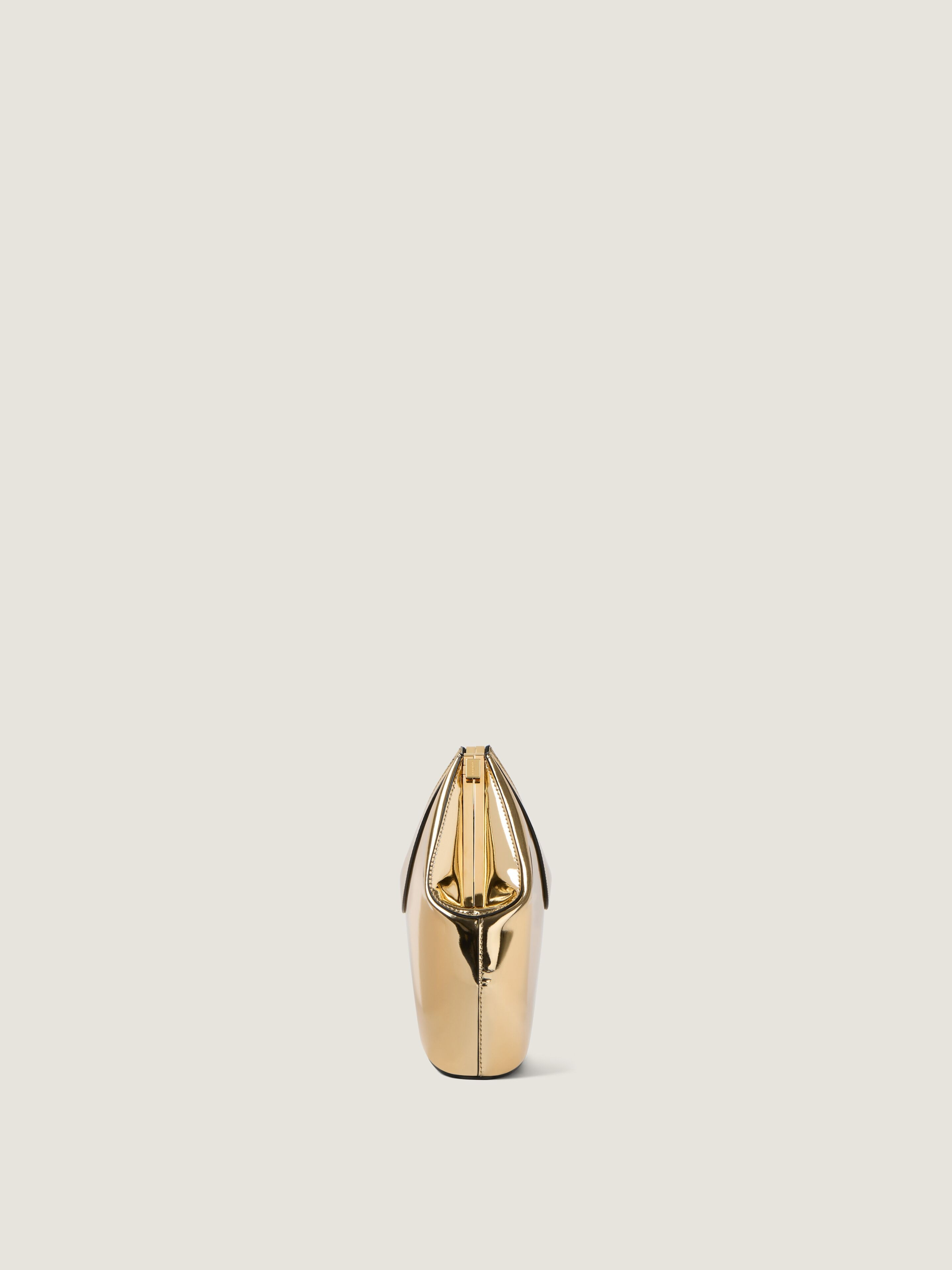 FACET CLUTCH IN MIRROR EFFECT LEATHER - 3