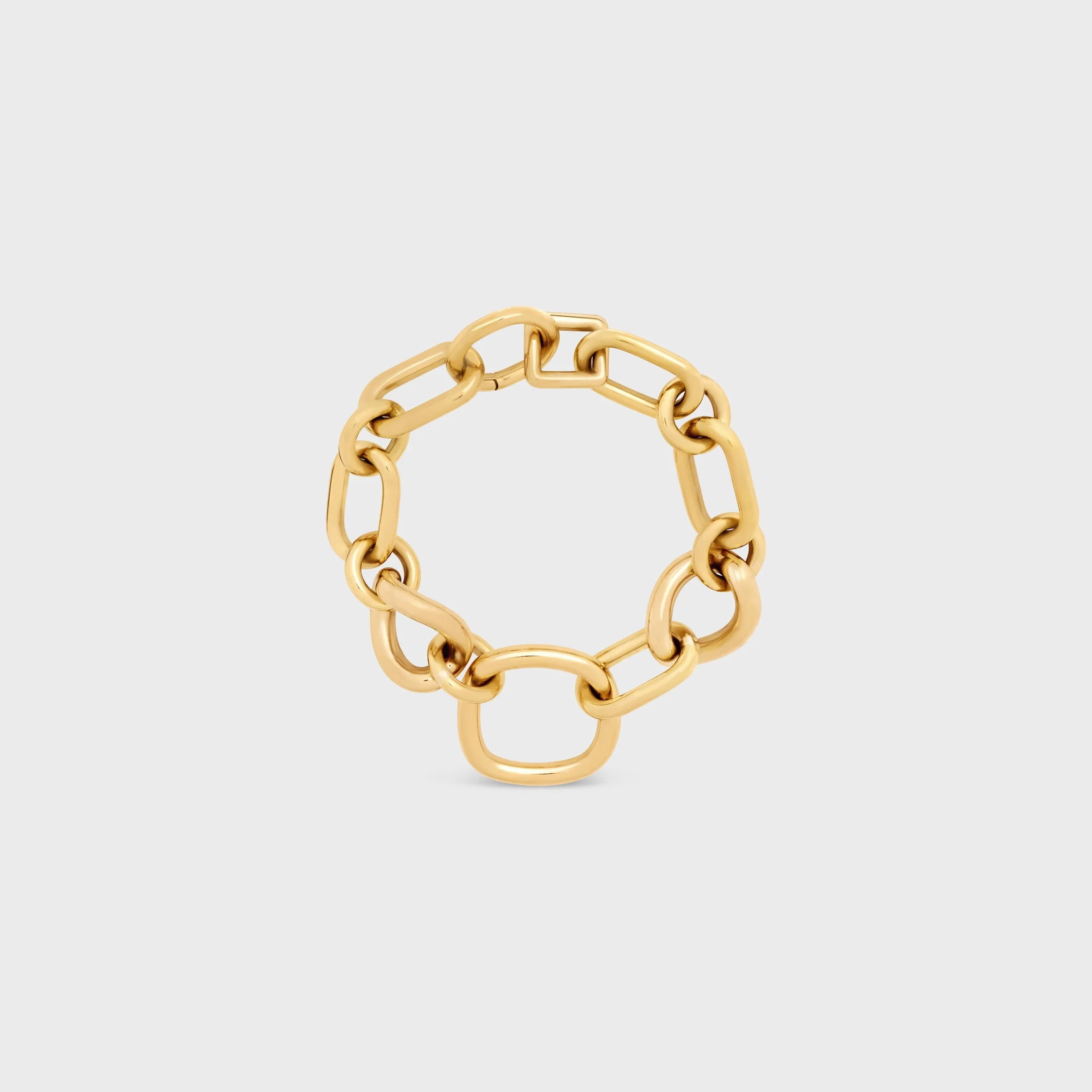 Celine Charms Modern Thin Gourmette in Brass with Gold Finish - 1
