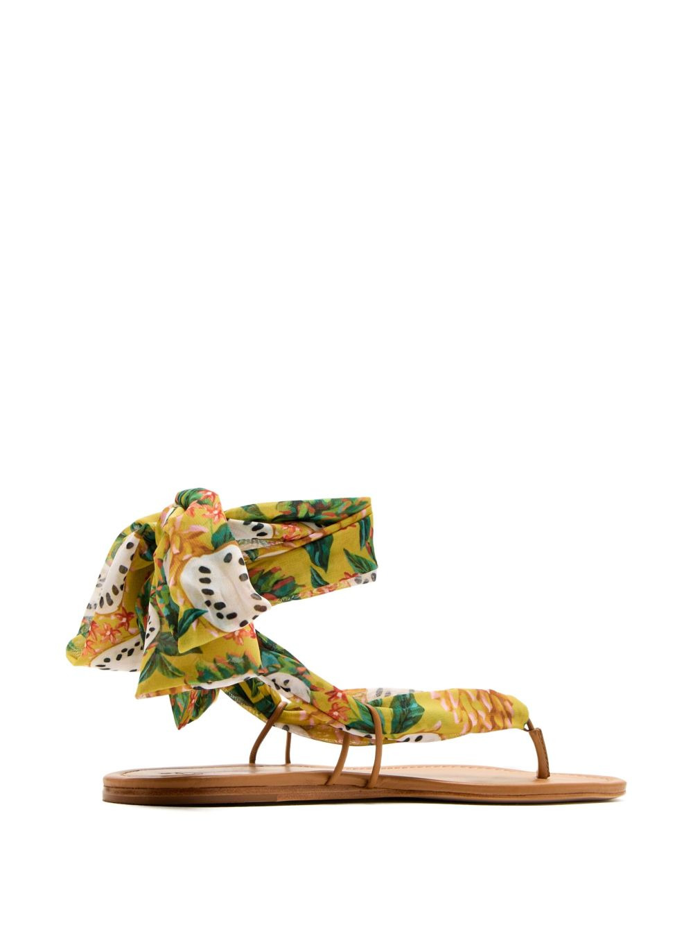 Biriba floral-print scarf-strap sandals - 4