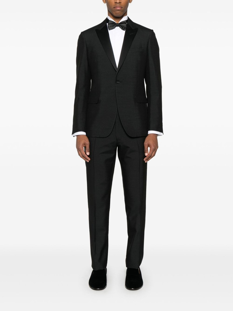 LARDINI satin-lapels suit outlook