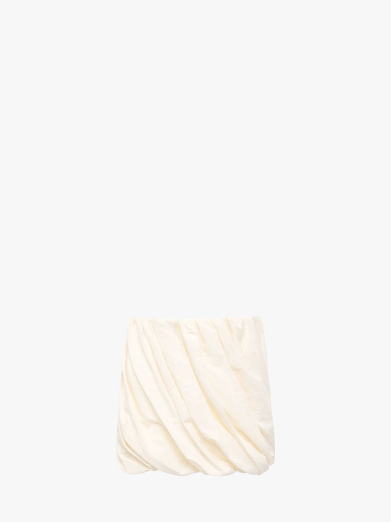 ROLLED HEMLINE MINI SKIRT - 1