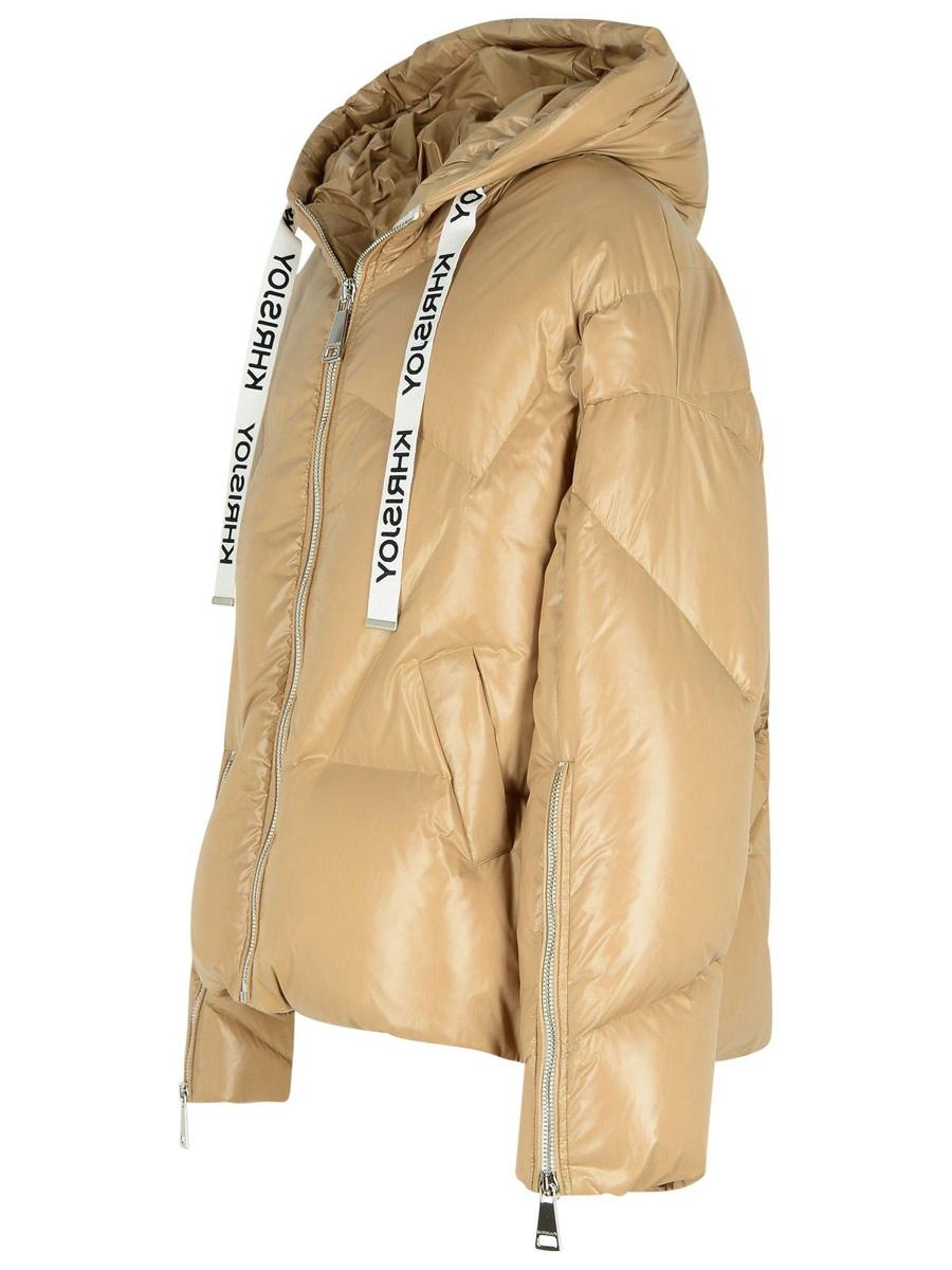 Khrisjoy 'Shiny' Beige Polyamide Down Jacket - 2