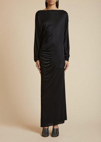 KHAITE The Oron Dress in Black outlook