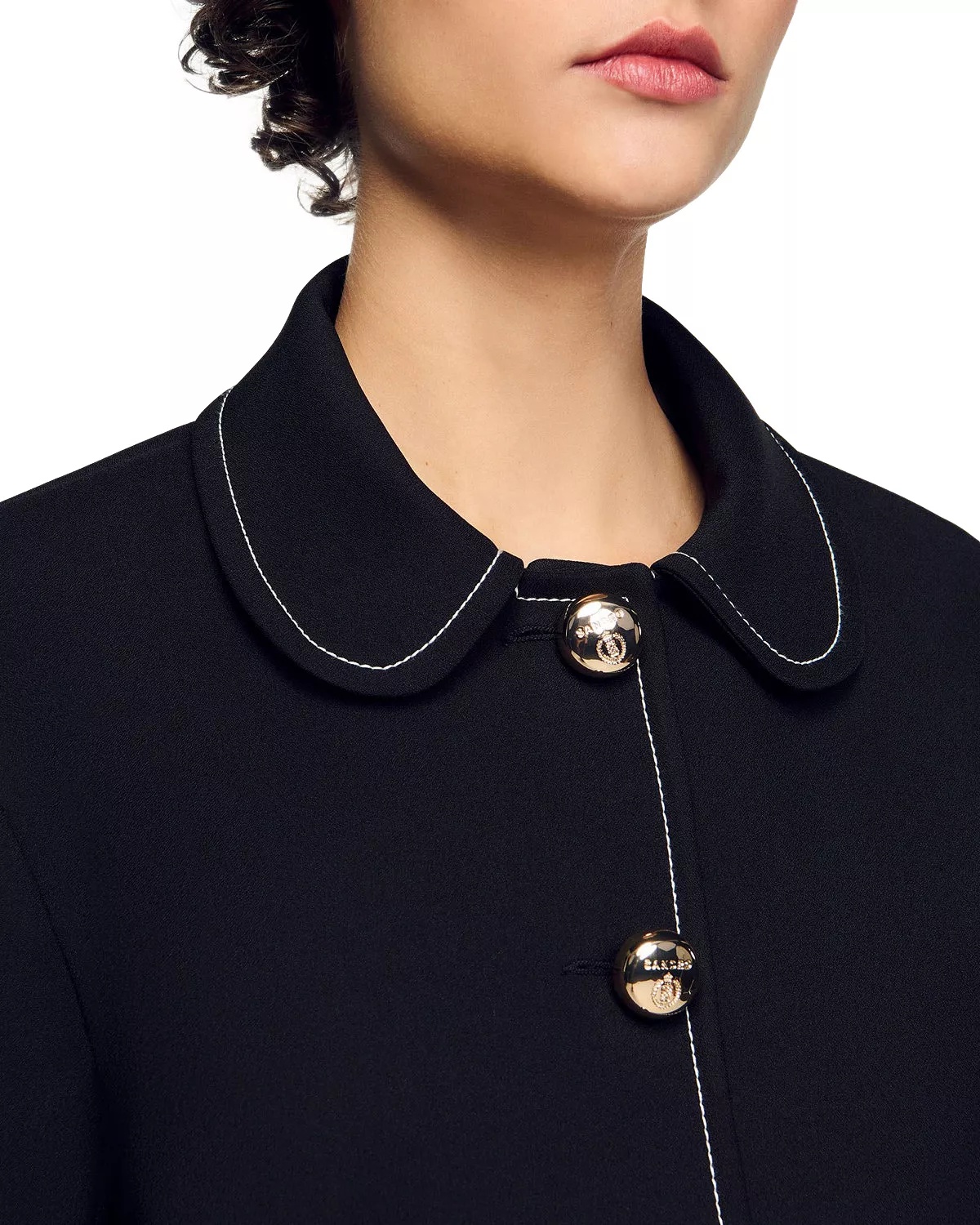 Peter Pan Collar Cropped Jacket - 4