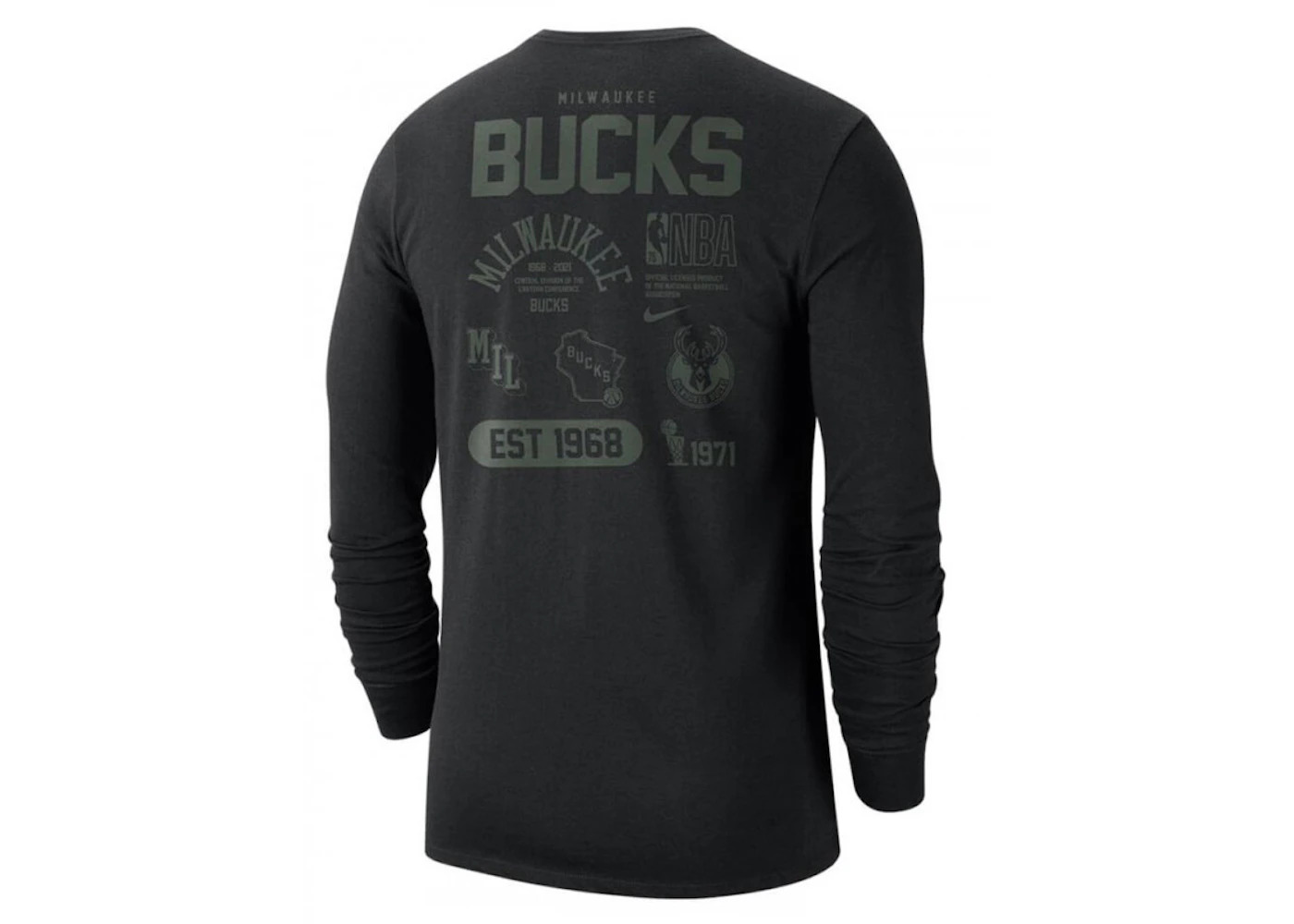 Nike NBA Milwaukee Bucks Courtside Longsleeve Green - 2