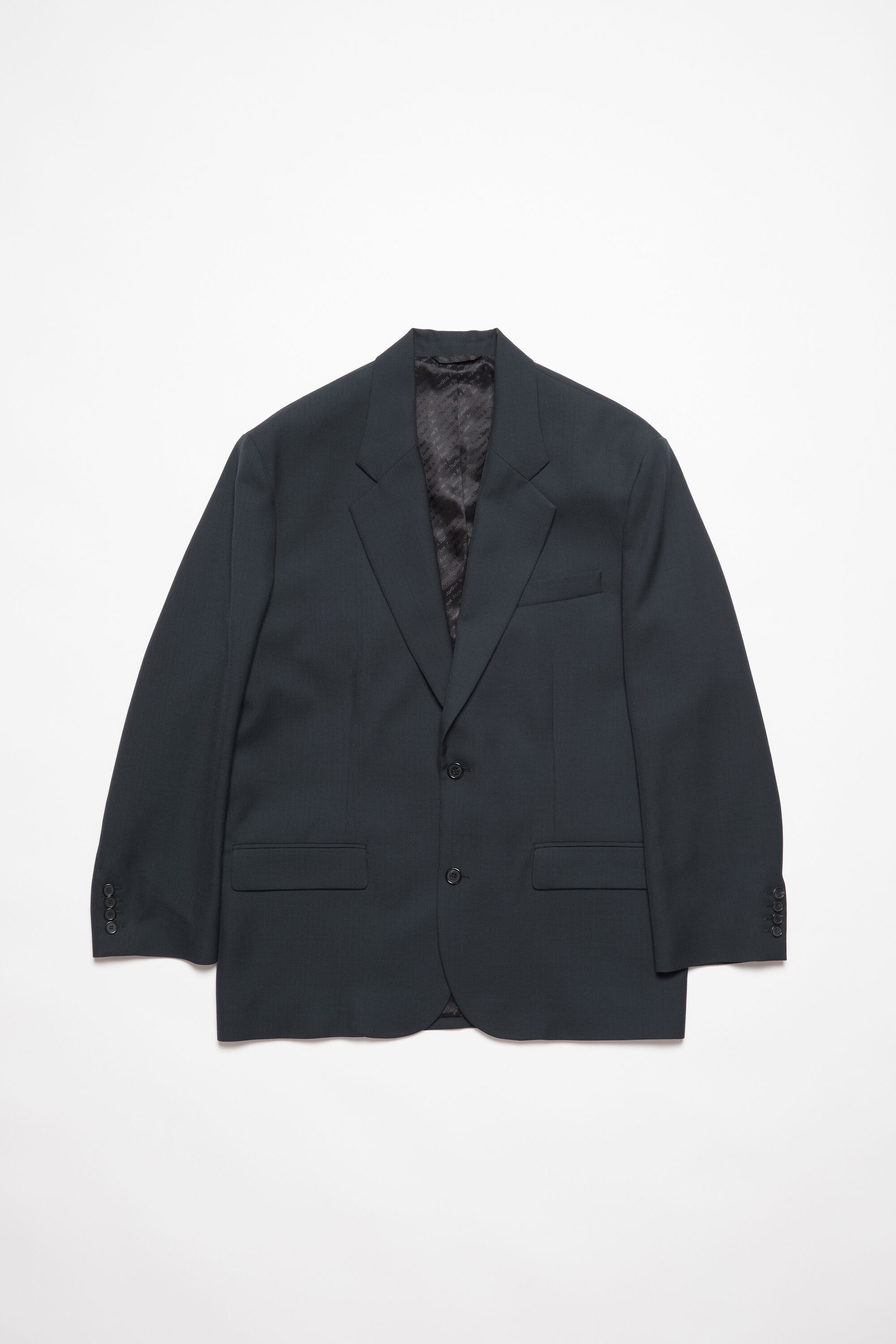Relaxed fit suit jacket - Dark navy - 1