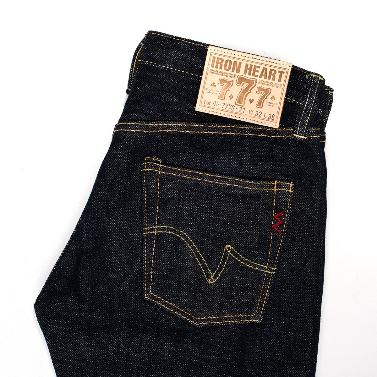IH-777-21 21oz Selvedge Denim Slim Taper Indigo - 5