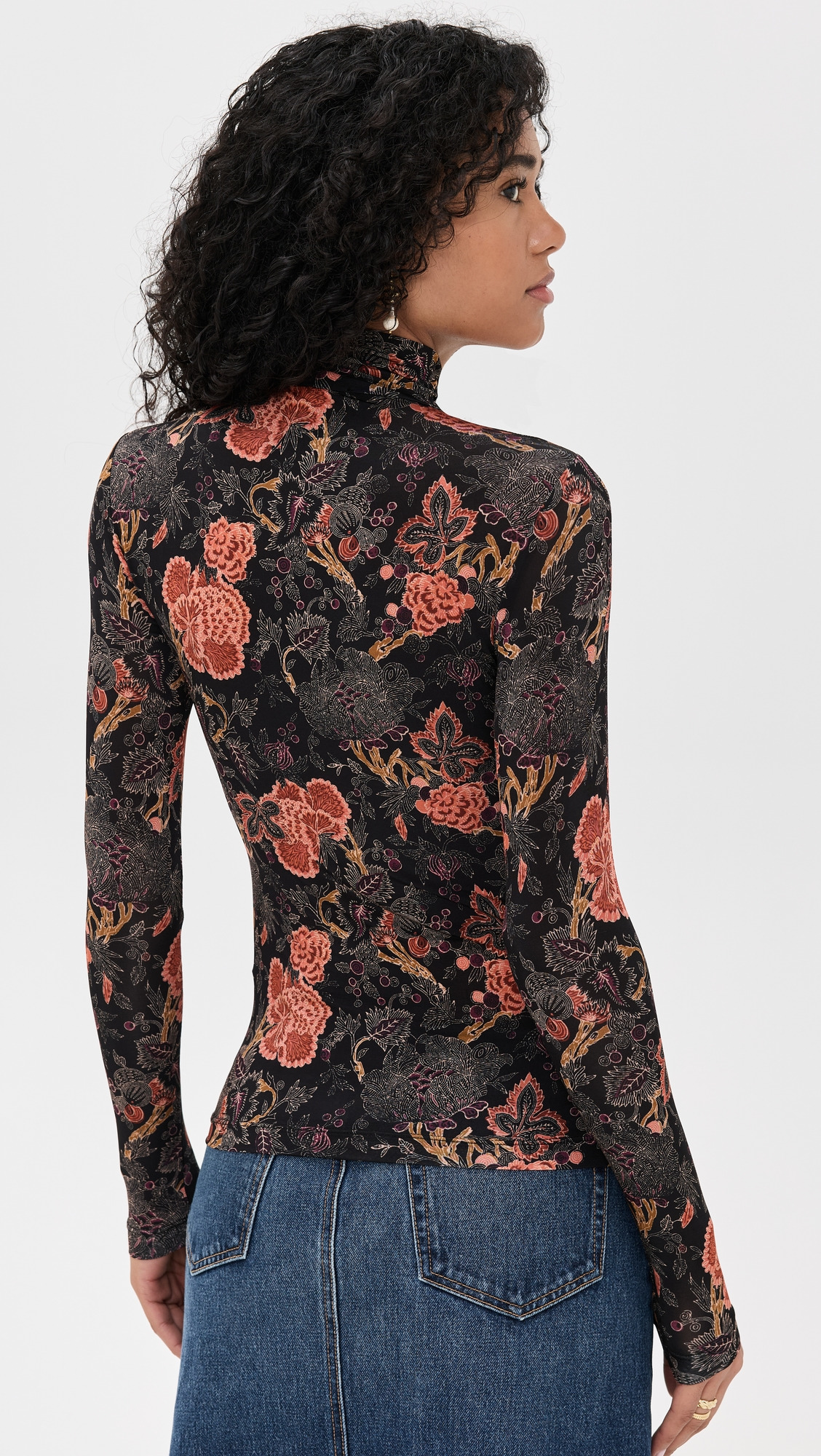 Aurelia Jersey Long Sleeve Turtleneck Top - 2