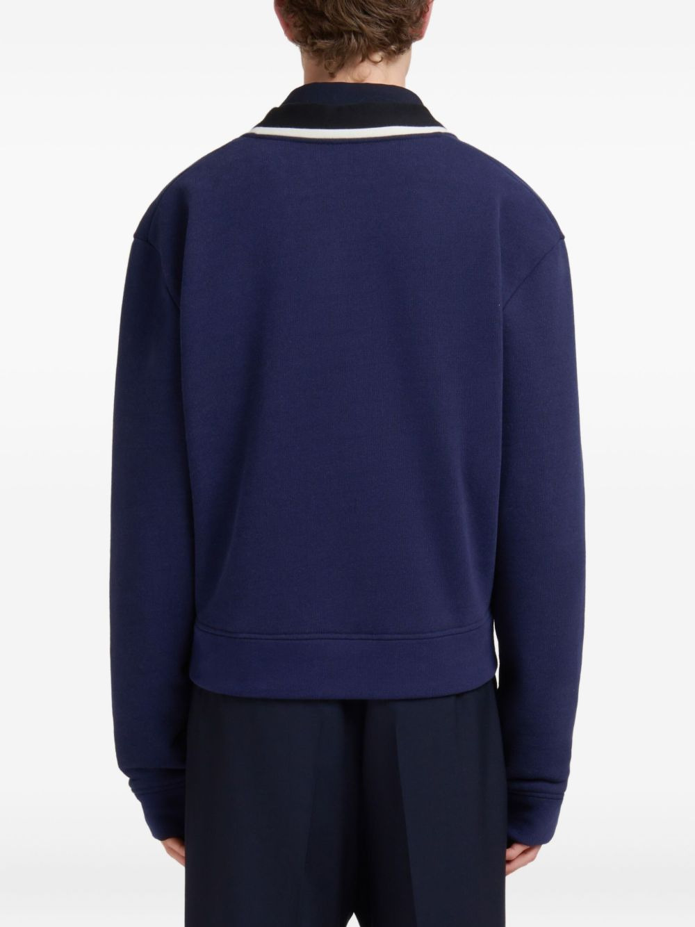 contrasting-trim cardigan - 3