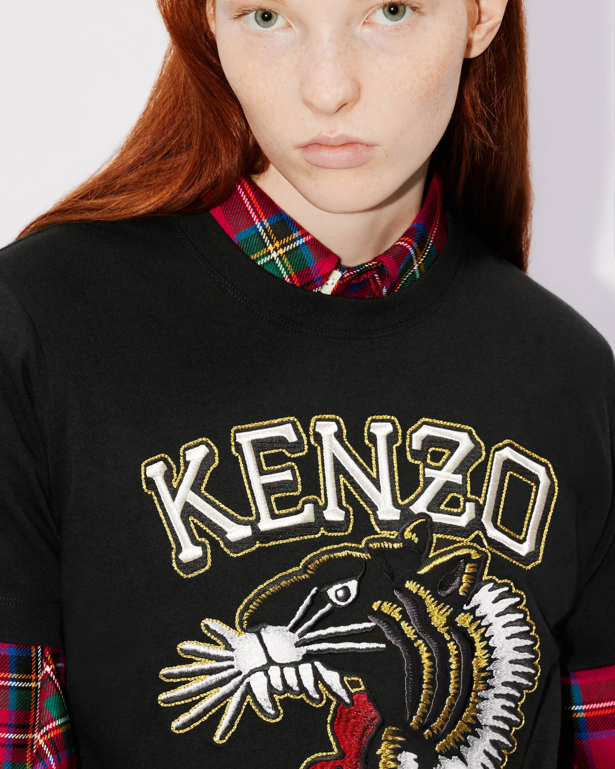 【KENZO】Elephant Tie Shirt/追跡可能/全国送料無料 Kenzo Kids Elephant-print Cotton T-shirt | White | FARFETCH