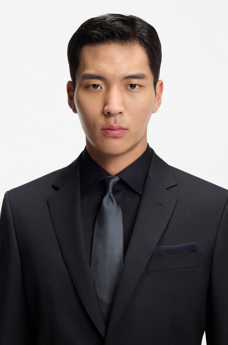 BOSS PURE-SILK TIE WITH MICRO PATTERN outlook