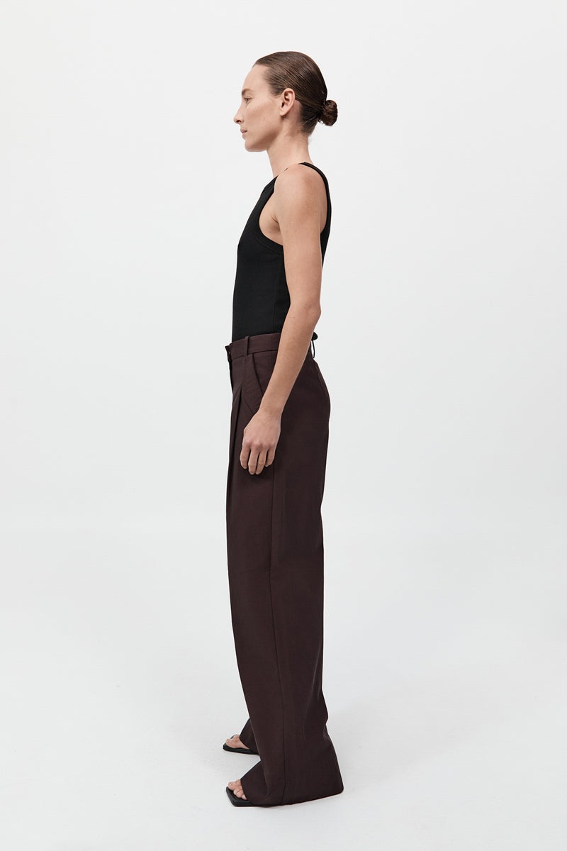Utility Pleat Pants - Port - 4