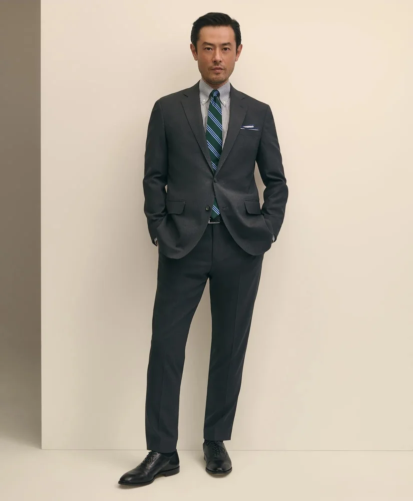 Brooks Brothers Explorer Collection Slim Fit Wool Suit Pants - 1
