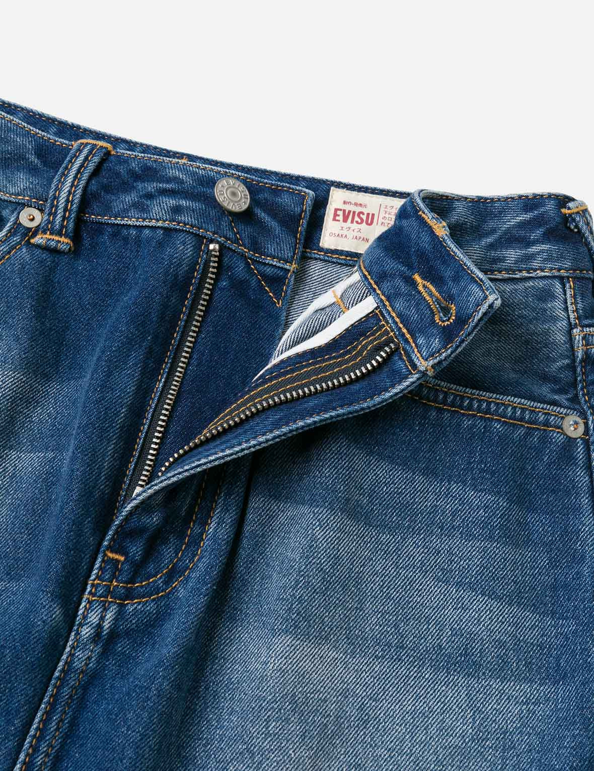 Logo Print Fashion Fit Detachable Denim Skirt - 14