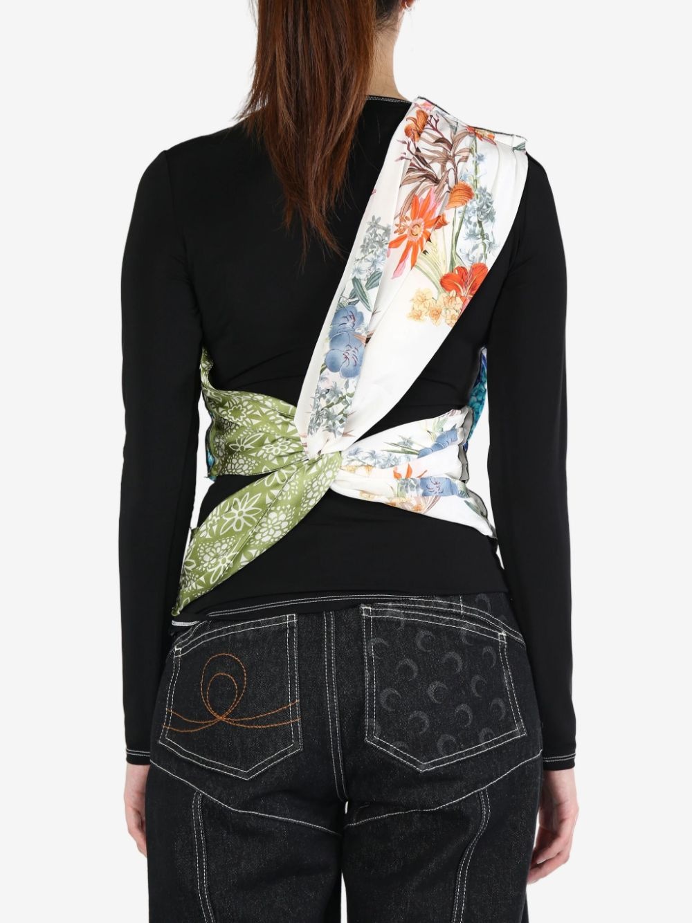 upcycled silk-scarves top - 3