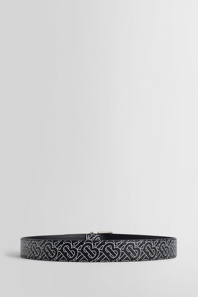 Burberry Burberry men's black and white monogram print belt outlook