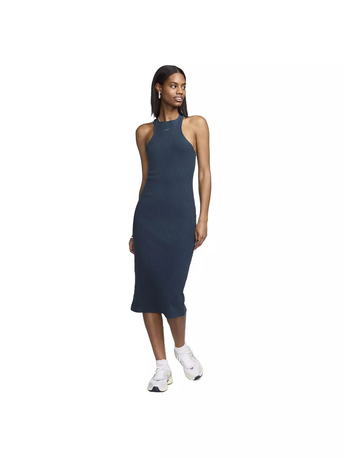 Women's Sportswear Chill Rib Slim Sleeveless Midi Dress - 1