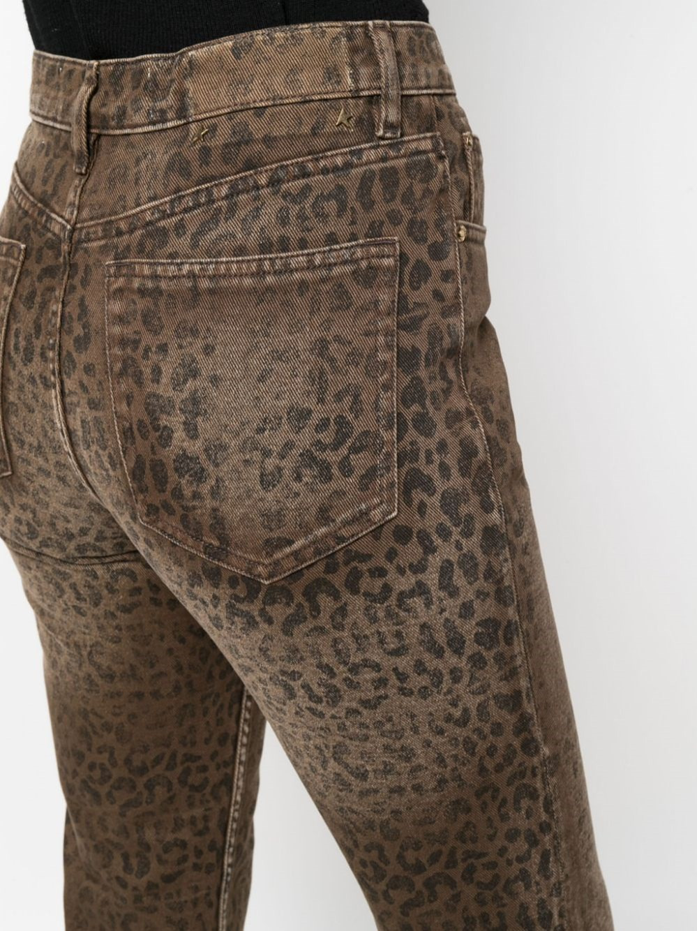 animal print jeans - 4