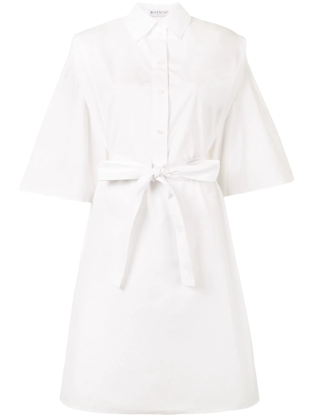 tie-waist shirt dress - 1