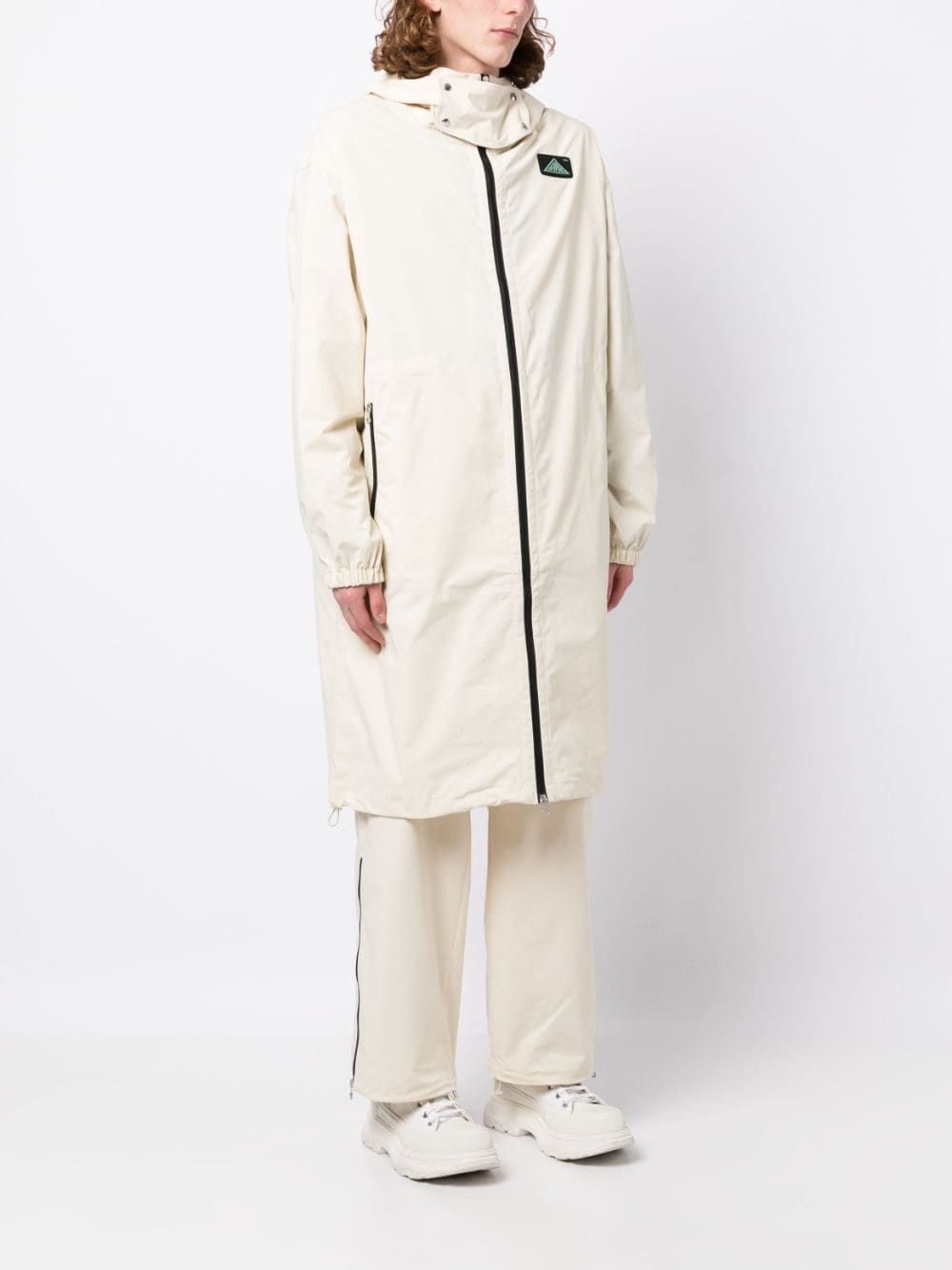 zip-up hooded parka - 3