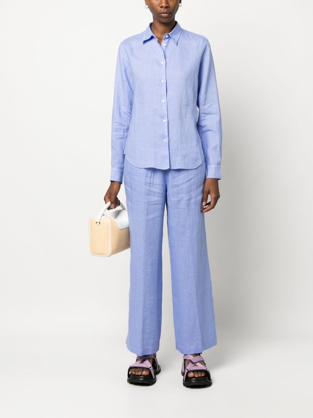 button-up linen shirt - 2