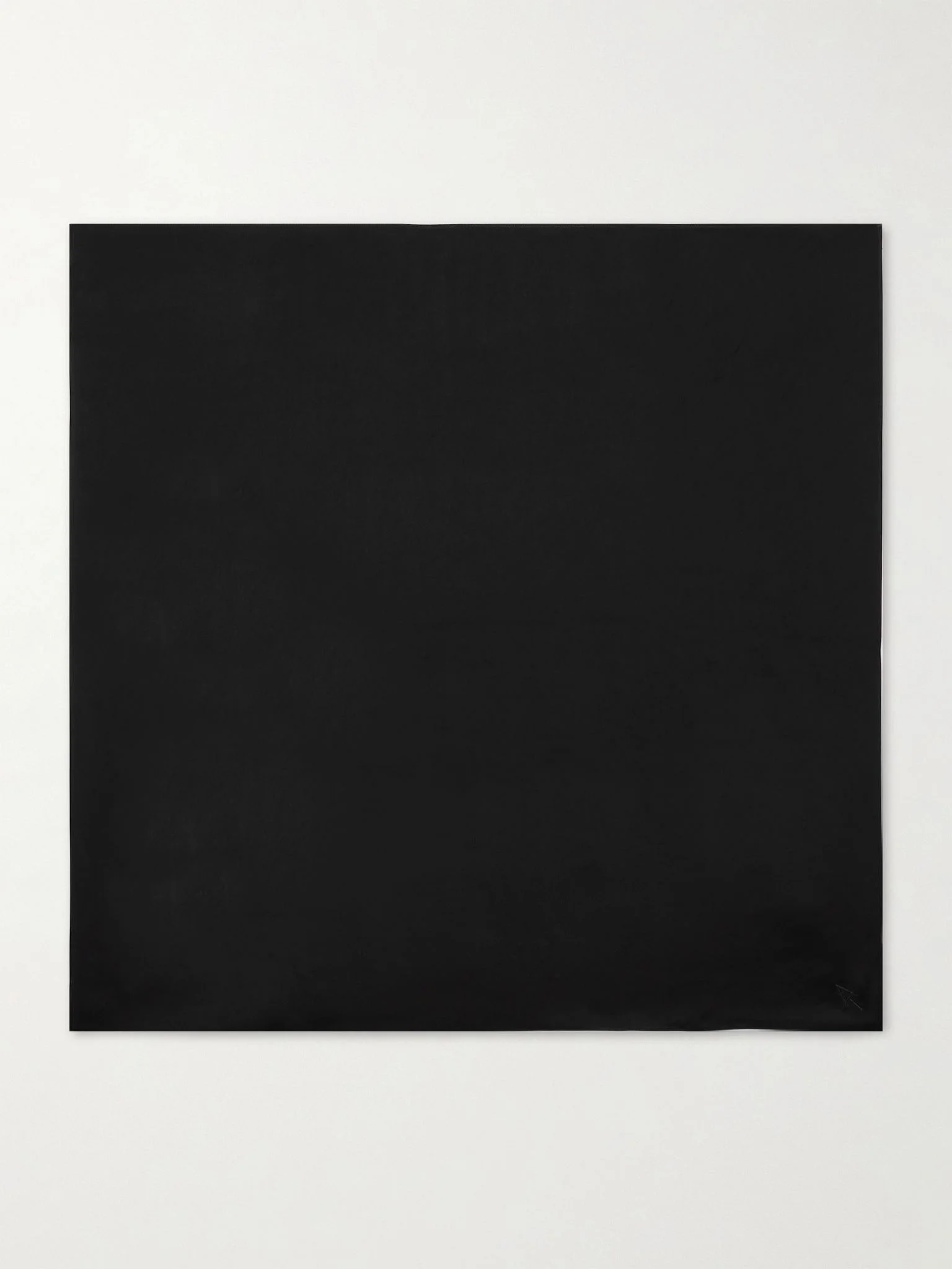 Embroidered satin scarf Black - 1