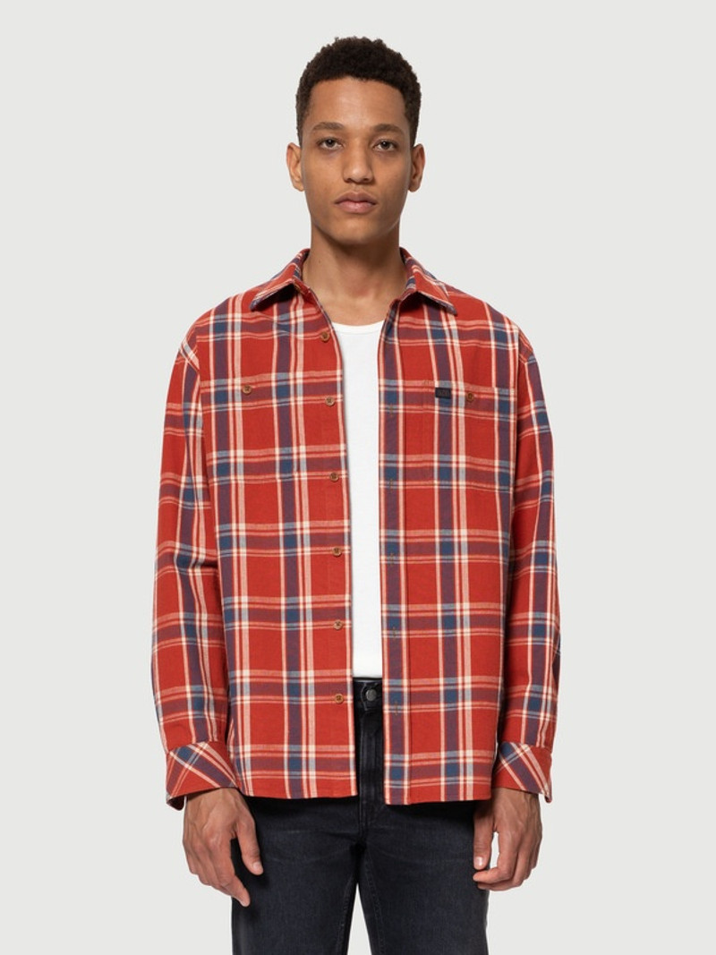 Nudie Jeans Filip Basket Plaid Red outlook