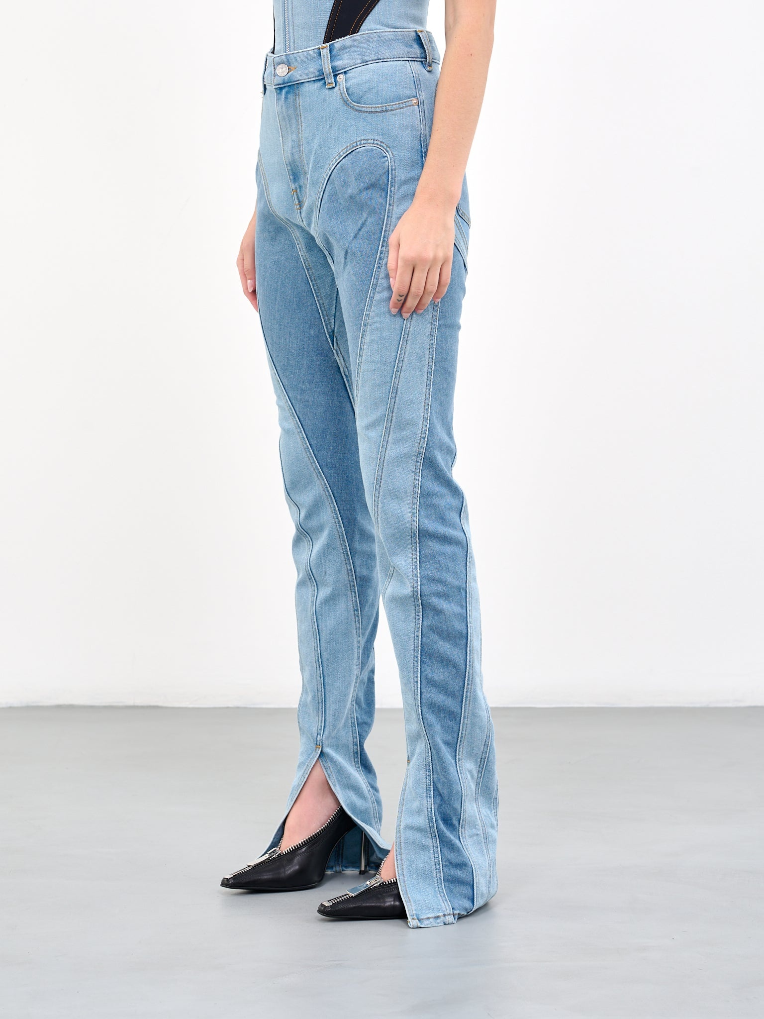 Slit Spiral Jeans - 2