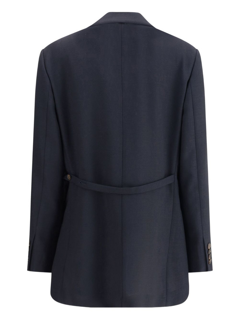 Brunello Cucinelli two-button belted jacket outlook