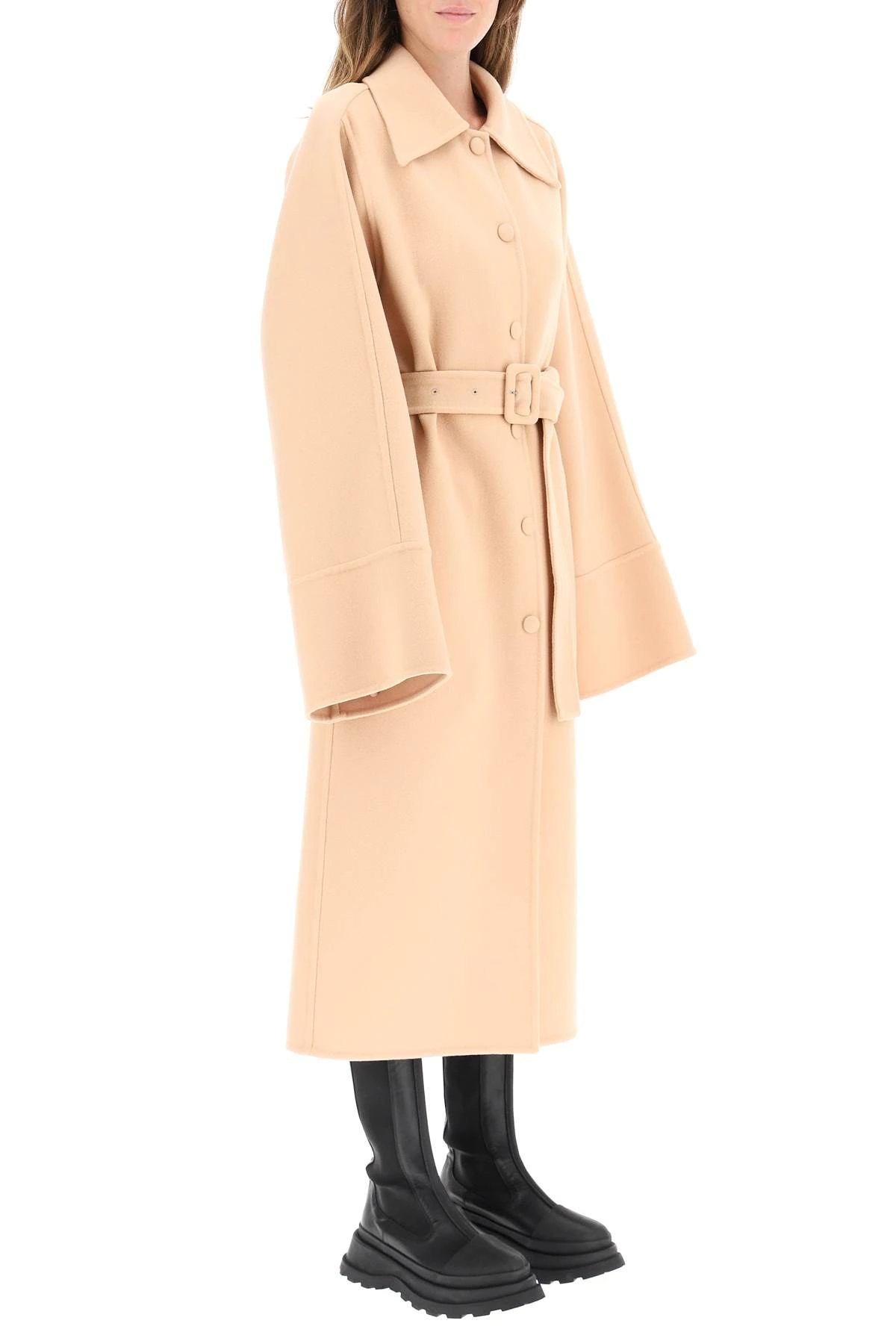 BELTED WOOL COAT - 3